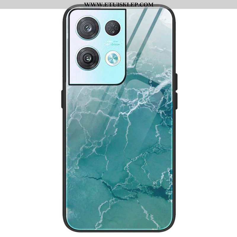 Etui do Oppo Reno 8 Pro Szkło Hartowane W Kolorach Marmuru